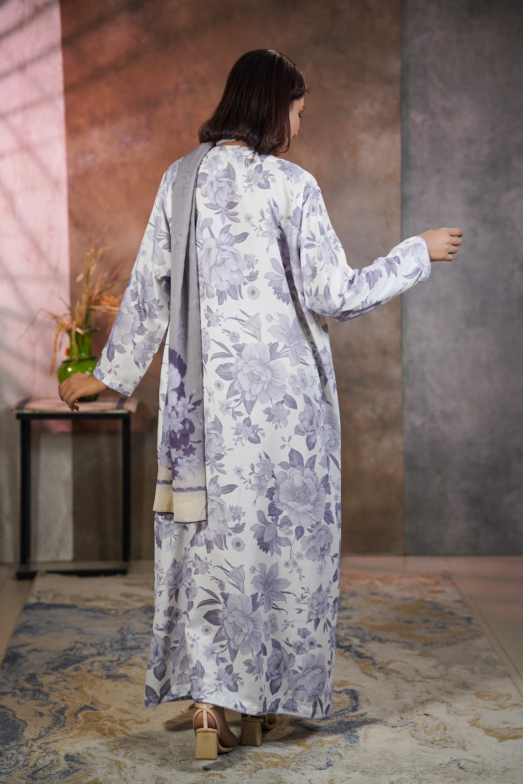 Printed Floral Abaya