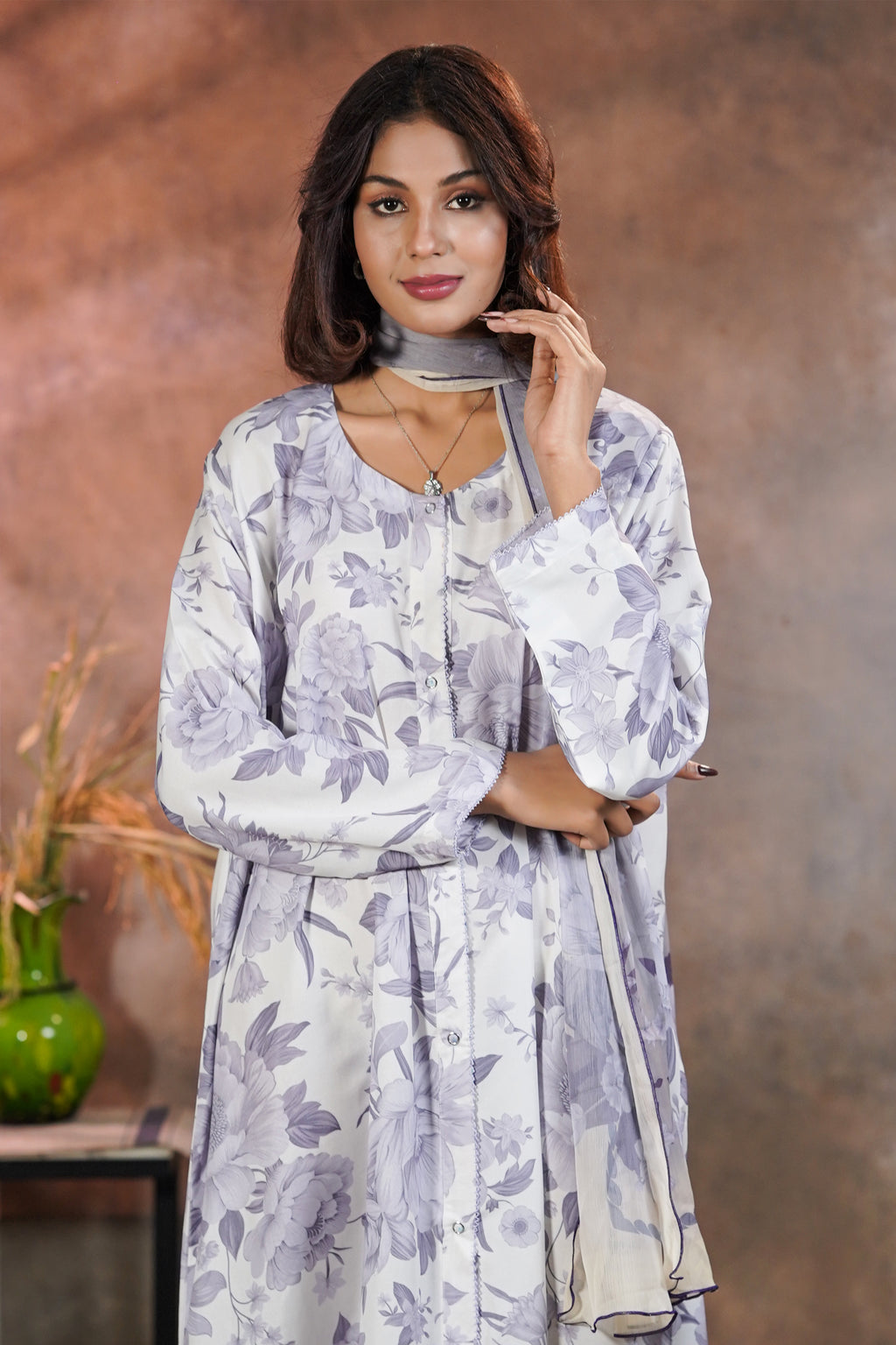 Printed Floral Abaya